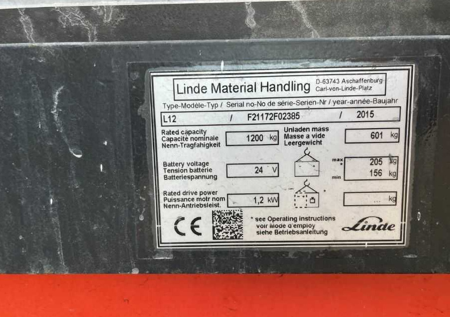 Linde L12 - Apilador: foto 1 Linde L12 - Apilador: foto 1