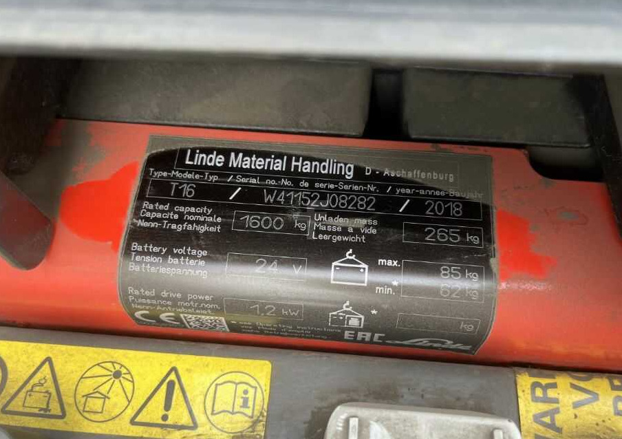 Linde T16 - Transpaleta: foto 5 Linde T16 - Transpaleta: foto 5
