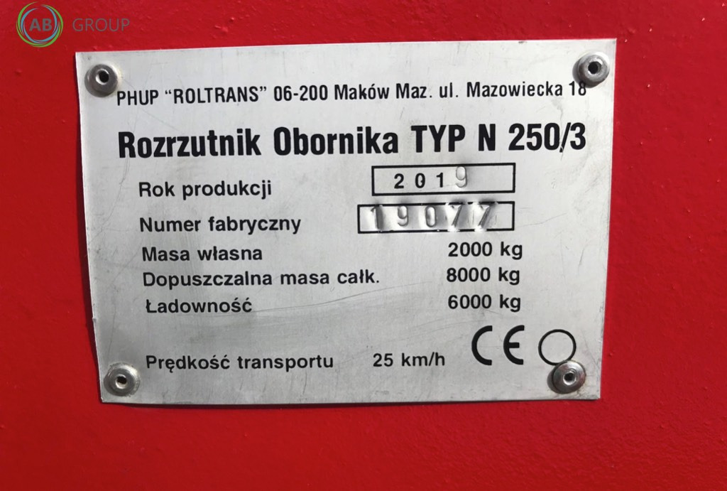 Manure spreader 6 t Roltrans N 250/3 LEO - Esparcidor de estiércol: foto 5 Manure spreader 6 t Roltrans N 250/3 LEO - Esparcidor de estiércol: foto 5