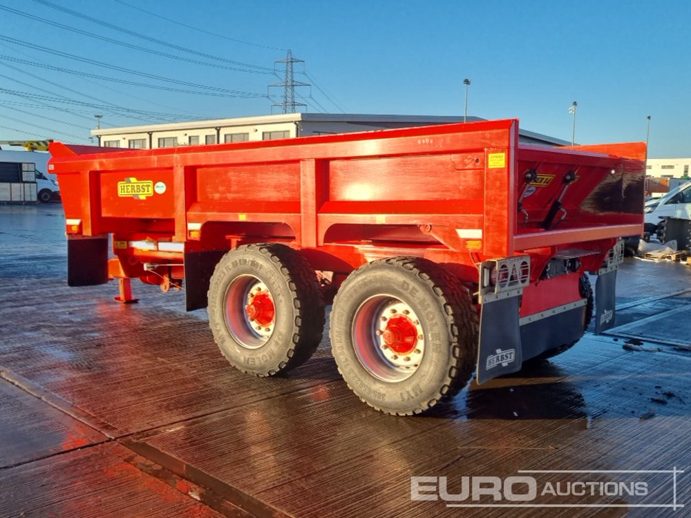 2024 Herbst Twin Axle Sprung Draw Bar 14 Ton Dump Trailer, Air Brakes, Hydraulic Tailgate - Remolque agrícola: foto 3 2024 Herbst Twin Axle Sprung Draw Bar 14 Ton Dump Trailer, Air Brakes, Hydraulic Tailgate - Remolque agrícola: foto 3