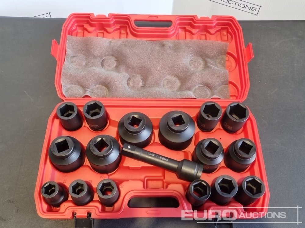 Unused 2025 Boss 1" 17pc Pneumatic Socket Set, 8" Extension Rod - Equipo de taller: foto 4 Unused 2025 Boss 1" 17pc Pneumatic Socket Set, 8" Extension Rod - Equipo de taller: foto 4