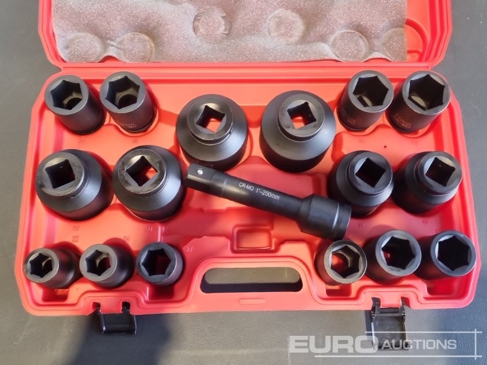 Unused 2025 Boss 1" 17pc Pneumatic Socket Set, 8" Extension Rod - Equipo de taller: foto 5 Unused 2025 Boss 1" 17pc Pneumatic Socket Set, 8" Extension Rod - Equipo de taller: foto 5