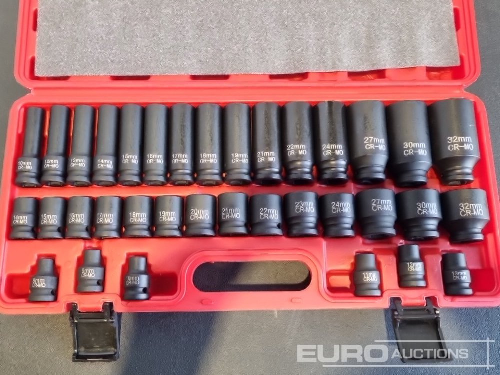 Unused 2025 Boss 1/2" 35pc Pneumatic Long & Short Sleeve Socket Set - Equipo de taller: foto 5 Unused 2025 Boss 1/2" 35pc Pneumatic Long & Short Sleeve Socket Set - Equipo de taller: foto 5