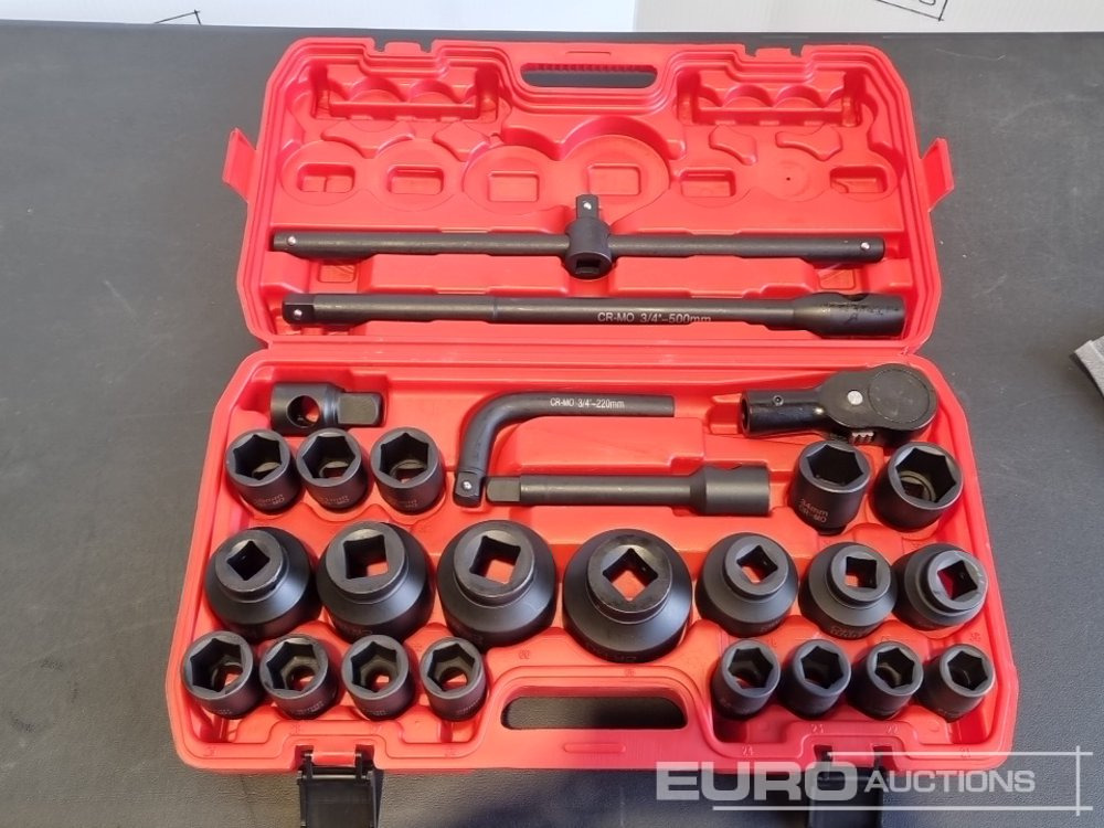 Unused 2025 Boss 3/4" 26pc Heavy Duty Pneumatic Socket Set, 4" Connecting Rod, 8" Connecting Rod Quick Ratchet Wrench, 20" Sliding Road, L Handle Sliding Head Extension Bar - Equipo de taller: foto 4 Unused 2025 Boss 3/4" 26pc Heavy Duty Pneumatic Socket Set, 4" Connecting Rod, 8" Connecting Rod Quick Ratchet Wrench, 20" Sliding Road, L Handle Sliding Head Extension Bar - Equipo de taller: foto 4