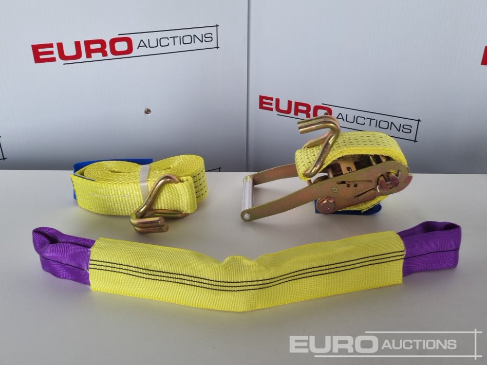 Equipo de construcción Unused Boss 4M x 50mm 5 Ton Ratchet Straps with Sling (4 of): foto 24