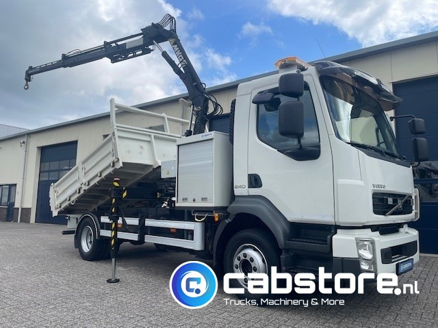 Volvo FL 240 4x2 Euro 5 - Kipper - MKG HLK 45 a2 Autolaadkraan - Bouwjaar 2012 - APK 18-10-2025 - ORIGINAL Km 35.640 !!!! - Good condition !! - Camión volquete, Camión grúa: foto 1 Volvo FL 240 4x2 Euro 5 - Kipper - MKG HLK 45 a2 Autolaadkraan - Bouwjaar 2012 - APK 18-10-2025 - ORIGINAL Km 35.640 !!!! - Good condition !! - Camión volquete, Camión grúa: foto 1