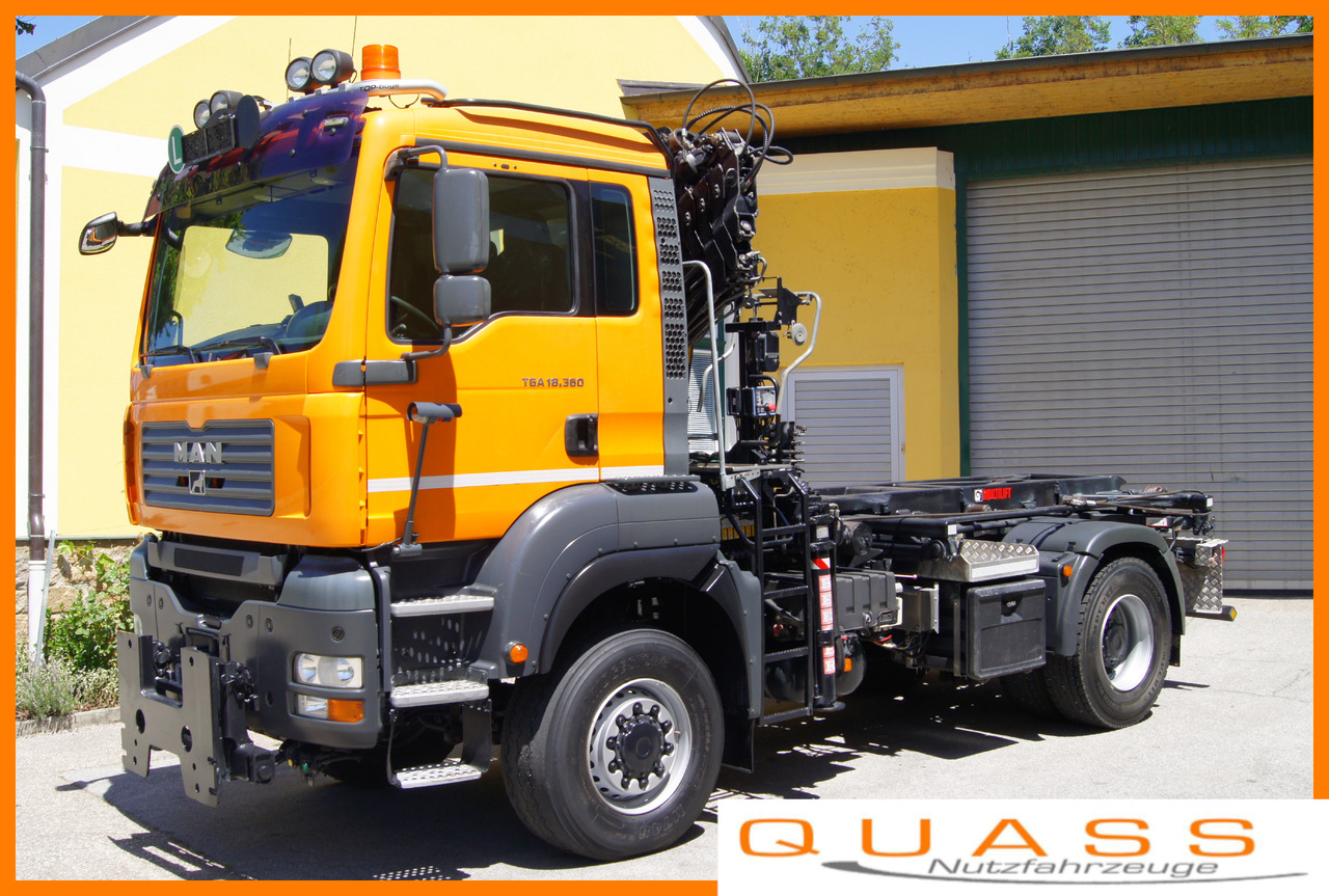 MAN TGA 18.360 BL 4x4/Euro4/TÜV/HIAB 111 korbfähig/MULTILIFT/Winterdienst - Camión volquete, Camión grúa: foto 1 MAN TGA 18.360 BL 4x4/Euro4/TÜV/HIAB 111 korbfähig/MULTILIFT/Winterdienst - Camión volquete, Camión grúa: foto 1