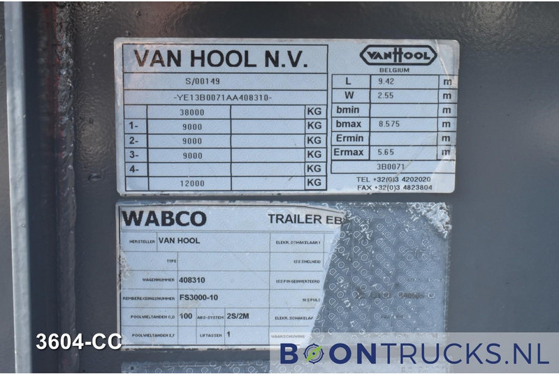 Semirremolque portacontenedore/ Intercambiable Van Hool 3B0071 € 11500 STACK PRICE | 20-30ft * ADR: FL, AT, OX * 3840 KG * LIFT AXLE: foto 11