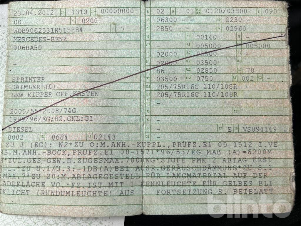 Mercedes-Benz Sprinter (2012) - Furgoneta caja abierta: foto 5 Mercedes-Benz Sprinter (2012) - Furgoneta caja abierta: foto 5