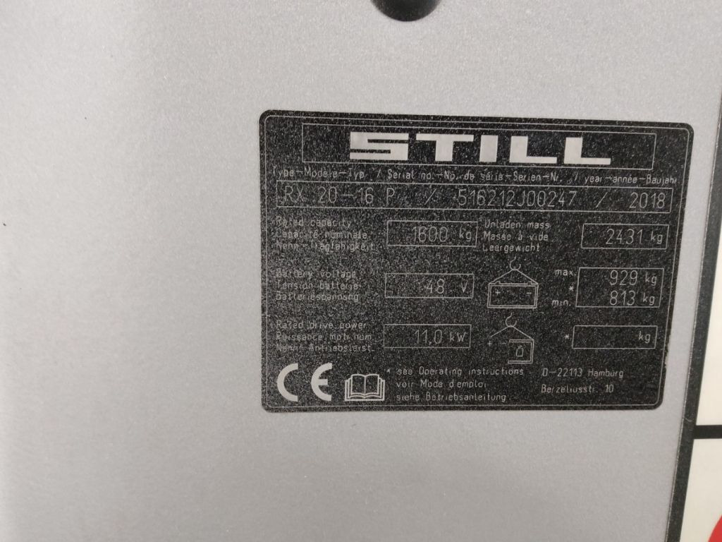 Still RX20-16P/DRIVEIN/BRONZE - Carretilla elevadora eléctrica: foto 5 Still RX20-16P/DRIVEIN/BRONZE - Carretilla elevadora eléctrica: foto 5