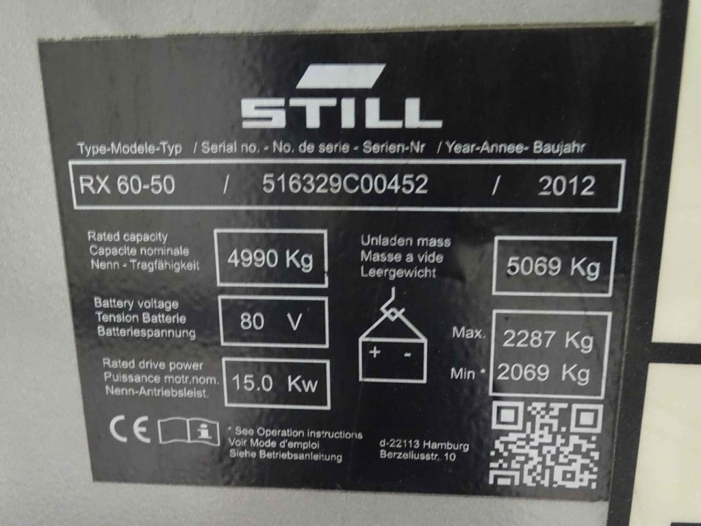 Still RX60-50 - Carretilla elevadora eléctrica: foto 5 Still RX60-50 - Carretilla elevadora eléctrica: foto 5