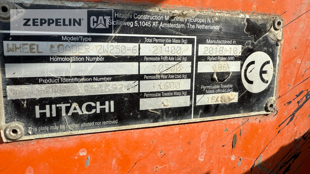 Hitachi ZW250-6 - Cargadora de ruedas: foto 5 Hitachi ZW250-6 - Cargadora de ruedas: foto 5