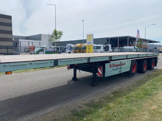 Floor open oplegger ,stuurassen, uitschuifbaar 20 mtr met stalen bodem/frame. kranenprofiel. - Semirremolque plataforma/ Caja abierta: foto 5 Floor open oplegger ,stuurassen, uitschuifbaar 20 mtr met stalen bodem/frame. kranenprofiel. - Semirremolque plataforma/ Caja abierta: foto 5